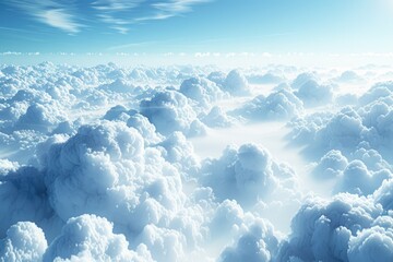 Poster -  Blue sky with clouds  sunny and calm view 