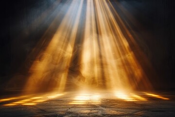 Wall Mural - sunlight overlay for design with transparent lens effect on black background.