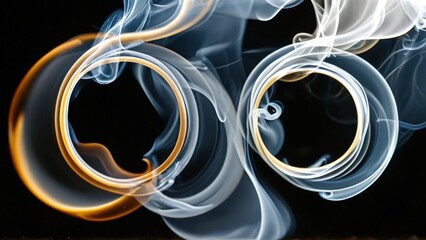 Wall Mural - Abstract Smoke Rings.