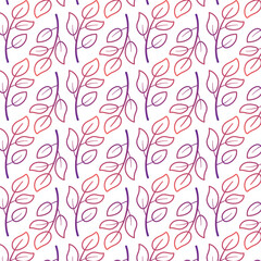 Wall Mural - autumn leaves pattern background vector