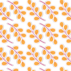 Wall Mural - autumn leaves pattern background vector