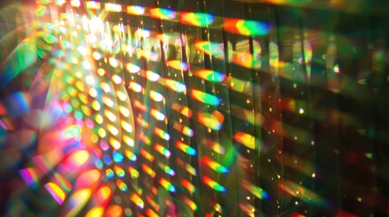 Beautiful diffraction patterns from light passing through a fine grating