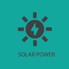 Sticker - Ecology flat icon solar power 