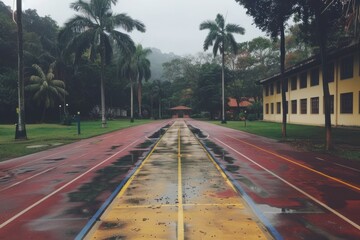 Wall Mural -  on the Athletic Track: Intense Competition and Fast-Paced Action