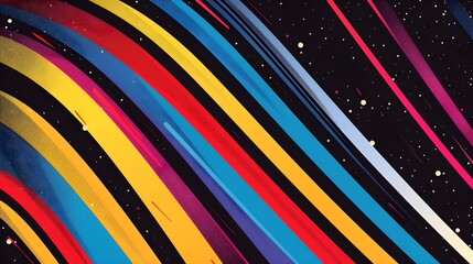 Simple abstract retro design in 80s style