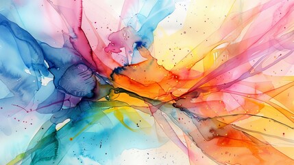 Poster - Watercolor Paint On Paper Mixed To Create A Watercolor Effect illustration