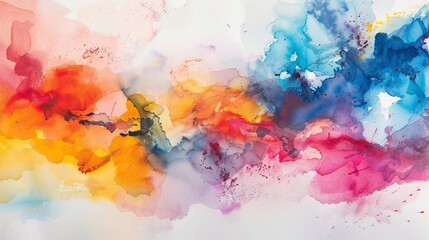 Poster - Watercolor Paint On Paper Mixed To Create A Watercolor Effect illustration