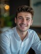 © Alexander Chaykin - A happy man smiling directly into the lens, suitable for use in various social media and personal projects