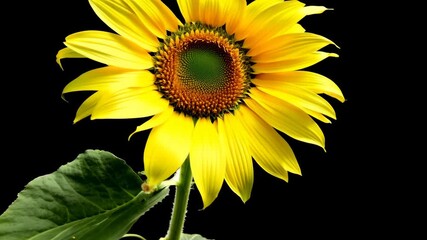 Poster - Close-up of a vibrant yellow sunflower