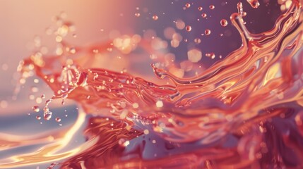 Aufkleber - 3D liquid shapes in motion, creating a fluid and dynamic background.