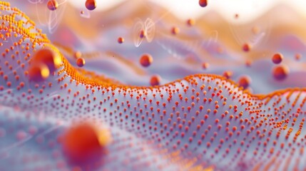 Poster - 3D scatter plot with colored spheres, showing data points in three-dimensional space.