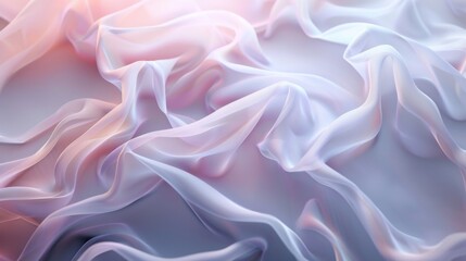 Poster - a 3d abstract background of overlapping translucent layers with soft lighting.