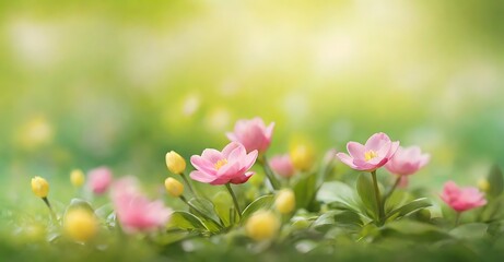 Wall Mural - Spring background blur