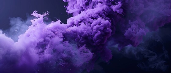 Wall Mural - A purple smoke explosion. Beautiful abstract background
