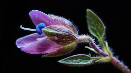 Wall Mural - Closeup of a Purple Flower