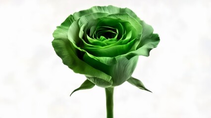 Wall Mural -  Vibrant Green Rose in Bloom