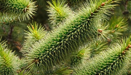 Wall Mural -  Vibrant green pine needles in closeup