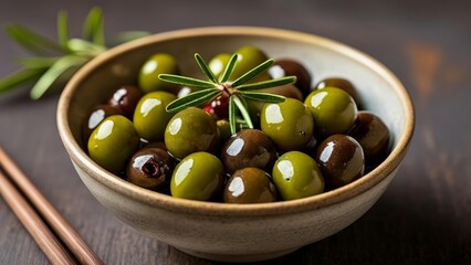 Canvas Print -  Freshly picked olives ready to be savored