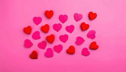 Canvas Print -  Love is in the air with these vibrant hearts