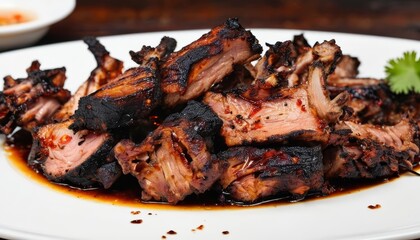 Sticker -  Deliciously grilled BBQ ribs ready to savor