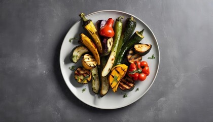 Canvas Print -  Freshly grilled vegetables ready to be savored