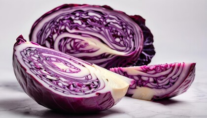 Canvas Print -  Vibrant purple cabbage fresh and ready to be savored