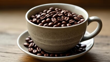 Canvas Print -  Aromatic coffee beans ready for a brew