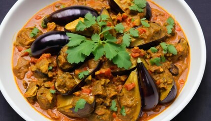 Sticker -  Deliciously spiced eggplant stew ready to be savored