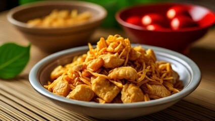 Canvas Print -  Deliciously crispy chicken bites ready to be savored