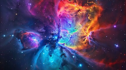 Wall Mural - colorful space galaxy cloud nebula. stary night cosmos. universe science astronomy. supernova backgr