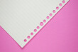 © sutichak - line paper texture on pink background,  blank sheet notebook