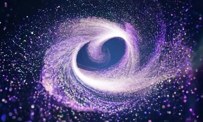 Wall Mural - cosmic vortex: a digital abstract of galactic motion