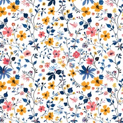 Wall Mural - seamless pattern with flowers