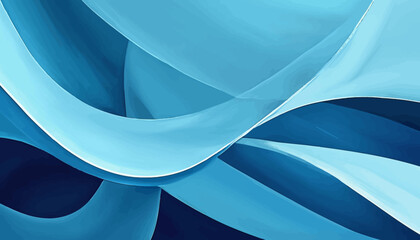 Abstract Art: Sleek, Modern, and Minimalist Design with Blue and White Tones