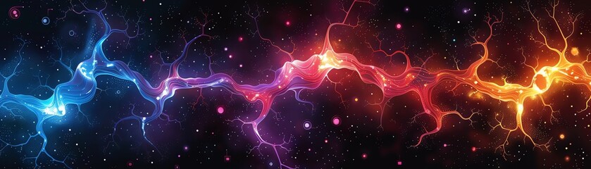 Poster - unique perspective to the lymphatic system with a digital rendering in vector art, portraying the ve