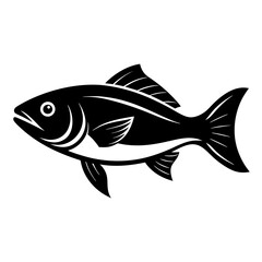 Wall Mural - Silhouette Fish icon vector illustration design