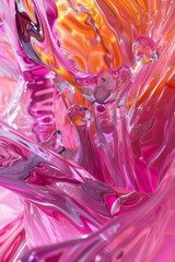 Wall Mural - there is a close up of a pink glass vase with a pink handle