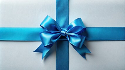 Wall Mural - Blue rendering bow for decorating gifts and presents, , rendering, bow, blue, decoration, gift wrapping, ribbon, shiny