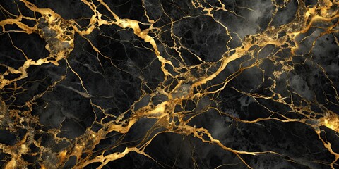 Wall Mural - Elegant black and gold marble background for luxury designs, luxury, elegant, marble, texture, black, gold, background