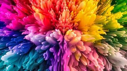 Poster - Radiant colors of the rainbow blending seamlessly in a multicolored background, Radiant colors blending seamlessly in a vibrant spectrum