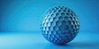 © Udomner - Abstract rendering of blue ball shape with hexagon skin in center, abstract, background, rendering, ball shape, blue, texture
