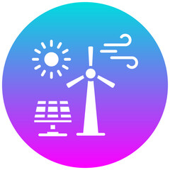 Poster - Renewable Energy vector icon. Can be used for Earth Day iconset.