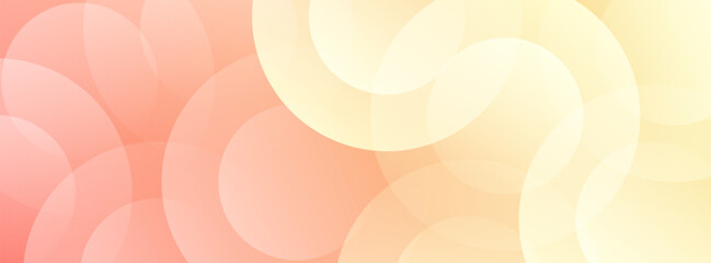 Wall Mural - pink and yellow bright colorful.minimalist banner background. circle effect abstract .memphis .eps 10