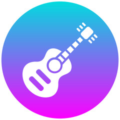 Poster - Guitar vector icon. Can be used for Festa Junina iconset.