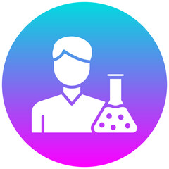 Canvas Print - Lab Technician vector icon. Can be used for Lab iconset.