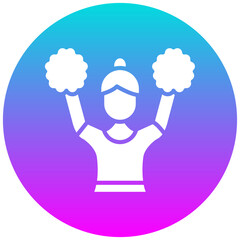 Wall Mural - Cheerleader vector icon. Can be used for Rugby iconset.