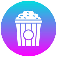 Sticker - Popcorn vector icon. Can be used for Rugby iconset.