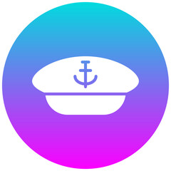 Wall Mural - Captain Cap vector icon. Can be used for Ocean iconset.