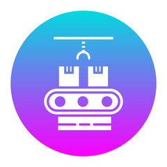 Sticker - Conveyor Belt vector icon. Can be used for Warehouse iconset.