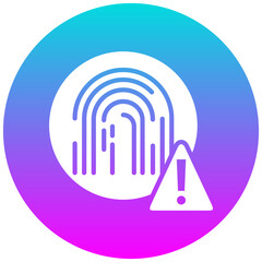 Poster - Biometric Error vector icon. Can be used for Biometrics iconset.